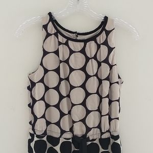 Loft polka dot sleeveless dress size 0